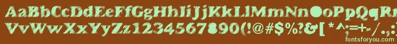 Antiglare Font – Green Fonts on Brown Background