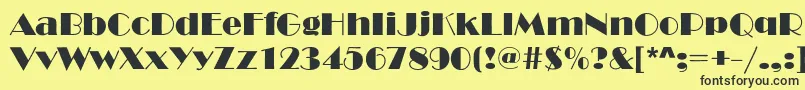 Timessquare Font – Black Fonts on Yellow Background