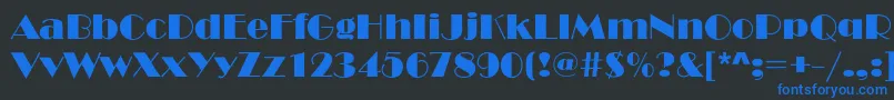 Timessquare Font – Blue Fonts on Black Background