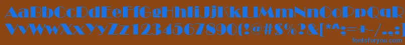 Timessquare Font – Blue Fonts on Brown Background