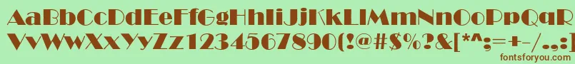 Timessquare Font – Brown Fonts on Green Background