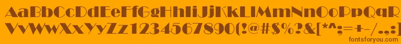 Timessquare Font – Brown Fonts on Orange Background