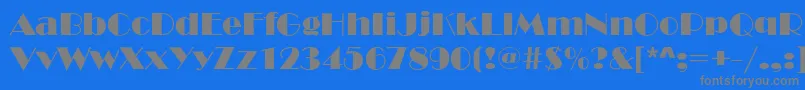 Timessquare Font – Gray Fonts on Blue Background