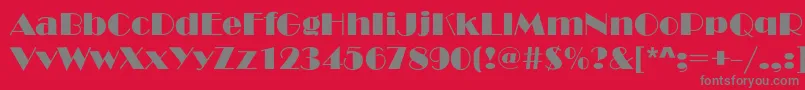 Timessquare Font – Gray Fonts on Red Background