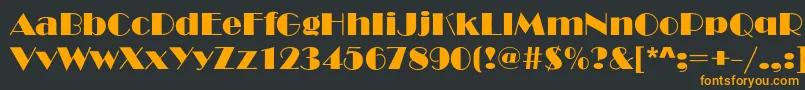 Timessquare Font – Orange Fonts on Black Background