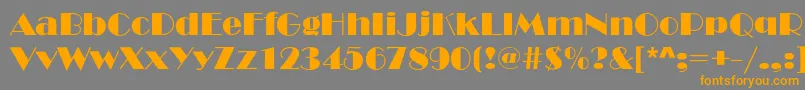 Timessquare Font – Orange Fonts on Gray Background