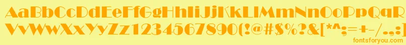 Timessquare Font – Orange Fonts on Yellow Background