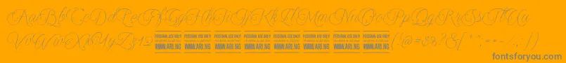 More about Encinascript2Personal Font Encinascript2Personal Font – Gray Fonts on Orange Background