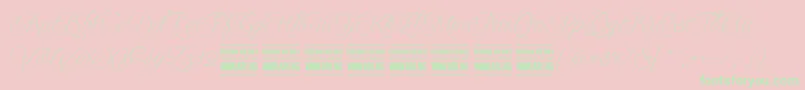 Encinascript2Personal Font – Green Fonts on Pink Background