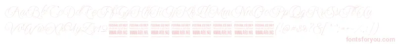 Encinascript2Personal Font – Pink Fonts on White Background