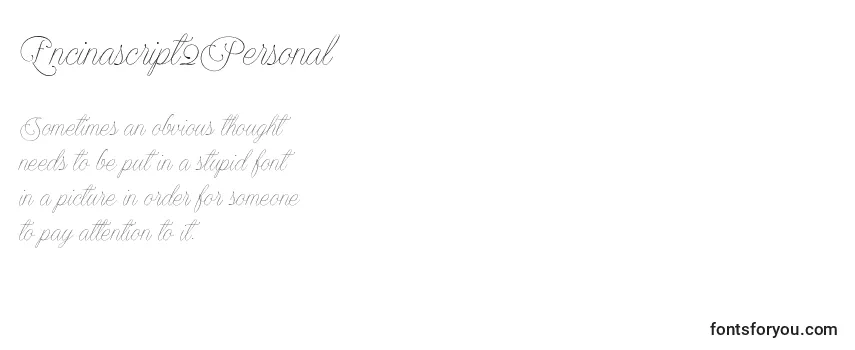 Review of the Encinascript2Personal Font