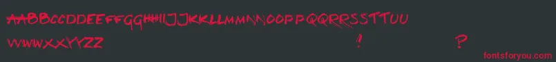 LoudAndClear Font – Red Fonts on Black Background