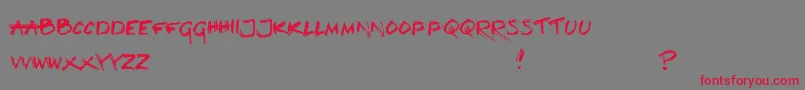 LoudAndClear Font – Red Fonts on Gray Background