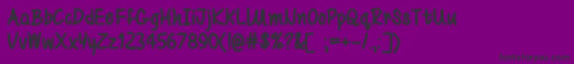 フォントMfBeYourself – 紫の背景に黒い文字
