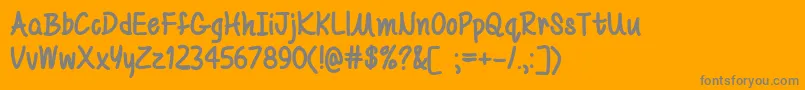 MfBeYourself Font – Gray Fonts on Orange Background