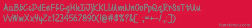 fuente MfBeYourself – Fuentes Grises Sobre Fondo Rojo