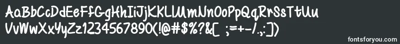 MfBeYourself Font – White Fonts on Black Background