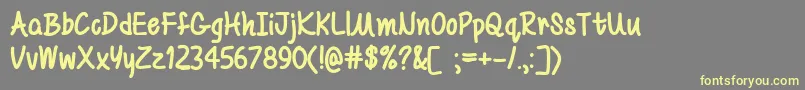 MfBeYourself Font – Yellow Fonts on Gray Background