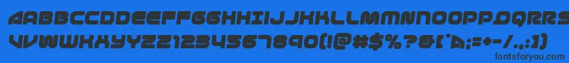 1stenterprisessemiital Font – Black Fonts on Blue Background