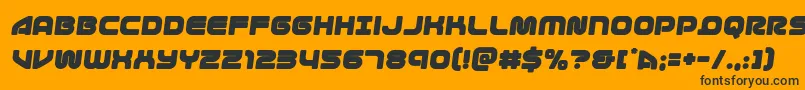 1stenterprisessemiital Font – Black Fonts on Orange Background