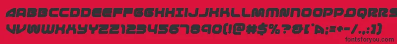 1stenterprisessemiital Font – Black Fonts on Red Background