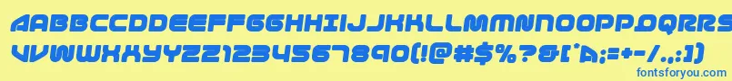 フォント1stenterprisessemiital – 青い文字が黄色の背景にあります。