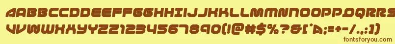 1stenterprisessemiital Font – Brown Fonts on Yellow Background