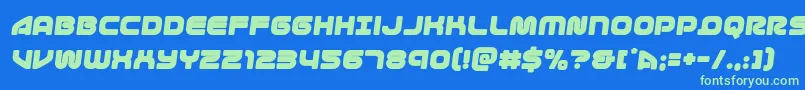 1stenterprisessemiital Font – Green Fonts on Blue Background