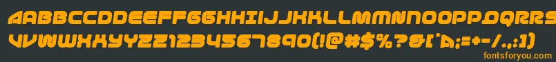 1stenterprisessemiital Font – Orange Fonts on Black Background