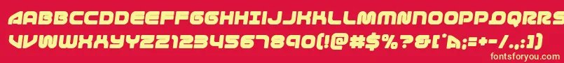 1stenterprisessemiital Font – Yellow Fonts on Red Background