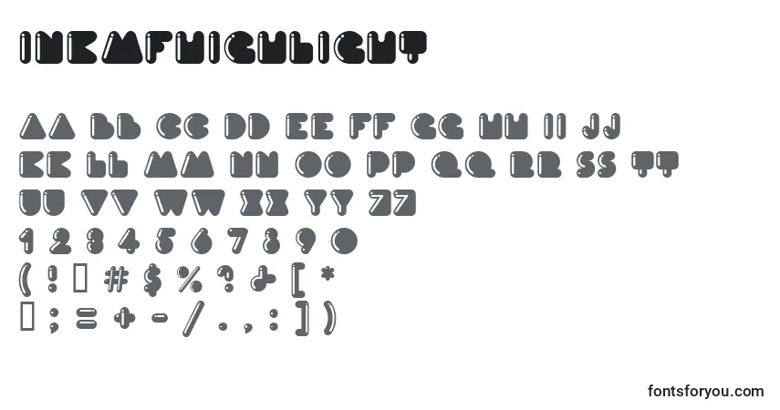 Schriftart InkMfHighlight – Alphabet, Zahlen, spezielle Symbole
