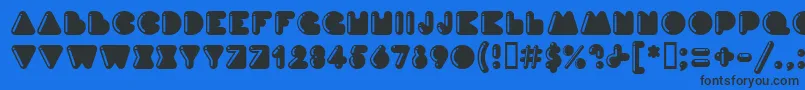 InkMfHighlight Font – Black Fonts on Blue Background