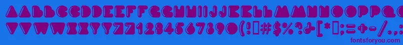 InkMfHighlight Font – Purple Fonts on Blue Background