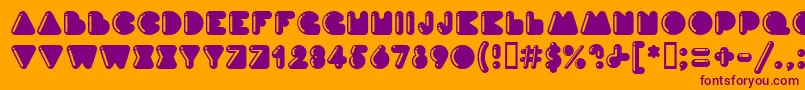 InkMfHighlight Font – Purple Fonts on Orange Background