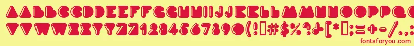 InkMfHighlight Font – Red Fonts on Yellow Background