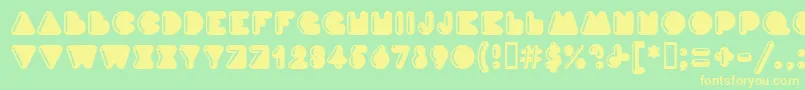 InkMfHighlight Font – Yellow Fonts on Green Background