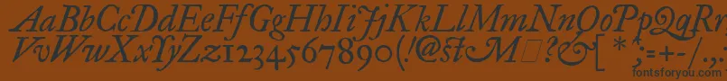 Fegpit2 Font – Black Fonts on Brown Background