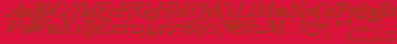 Fegpit2 Font – Brown Fonts on Red Background