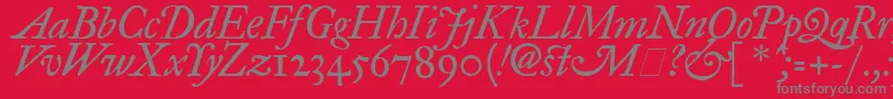 Fegpit2 Font – Gray Fonts on Red Background