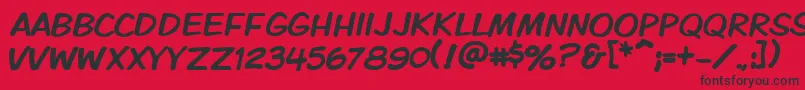 Vtckomixationcaps Font – Black Fonts on Red Background