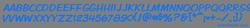 Vtckomixationcaps Font – Blue Fonts on Gray Background