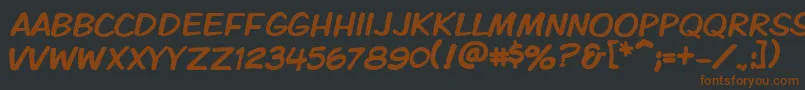 Vtckomixationcaps Font – Brown Fonts on Black Background