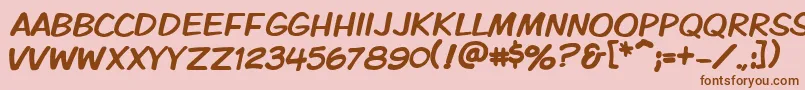 Vtckomixationcaps Font – Brown Fonts on Pink Background