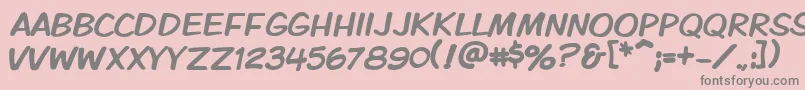 Vtckomixationcaps Font – Gray Fonts on Pink Background