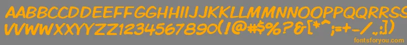 Vtckomixationcaps Font – Orange Fonts on Gray Background