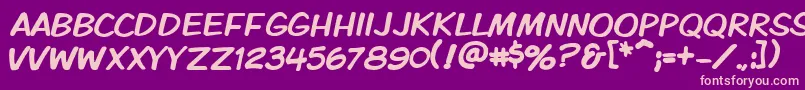 Vtckomixationcaps Font – Pink Fonts on Purple Background