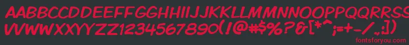 Vtckomixationcaps Font – Red Fonts on Black Background