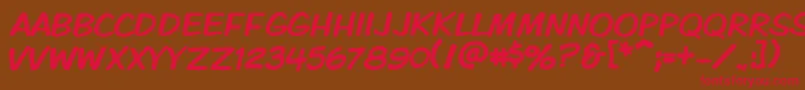 Vtckomixationcaps Font – Red Fonts on Brown Background