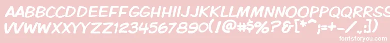 Vtckomixationcaps Font – White Fonts on Pink Background