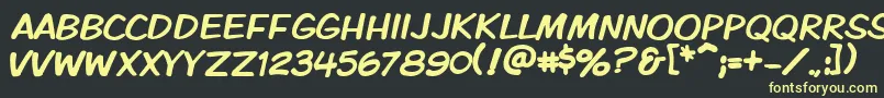 Vtckomixationcaps Font – Yellow Fonts on Black Background